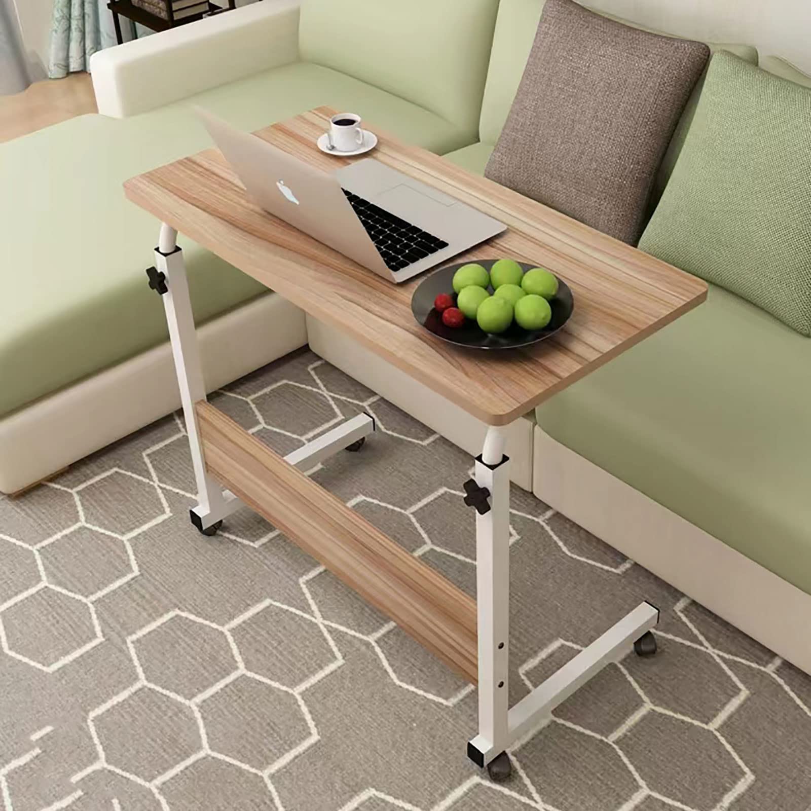 Beistelltisch, Laptoptisch für Sofa oder Bett, höhenverstellbarer mobiler Computerständer, tragbarer Schreibtisch, über dem Betttisch, medizinischer Tabletttisch, für den Arbeitsplatz zu Hause im Bü