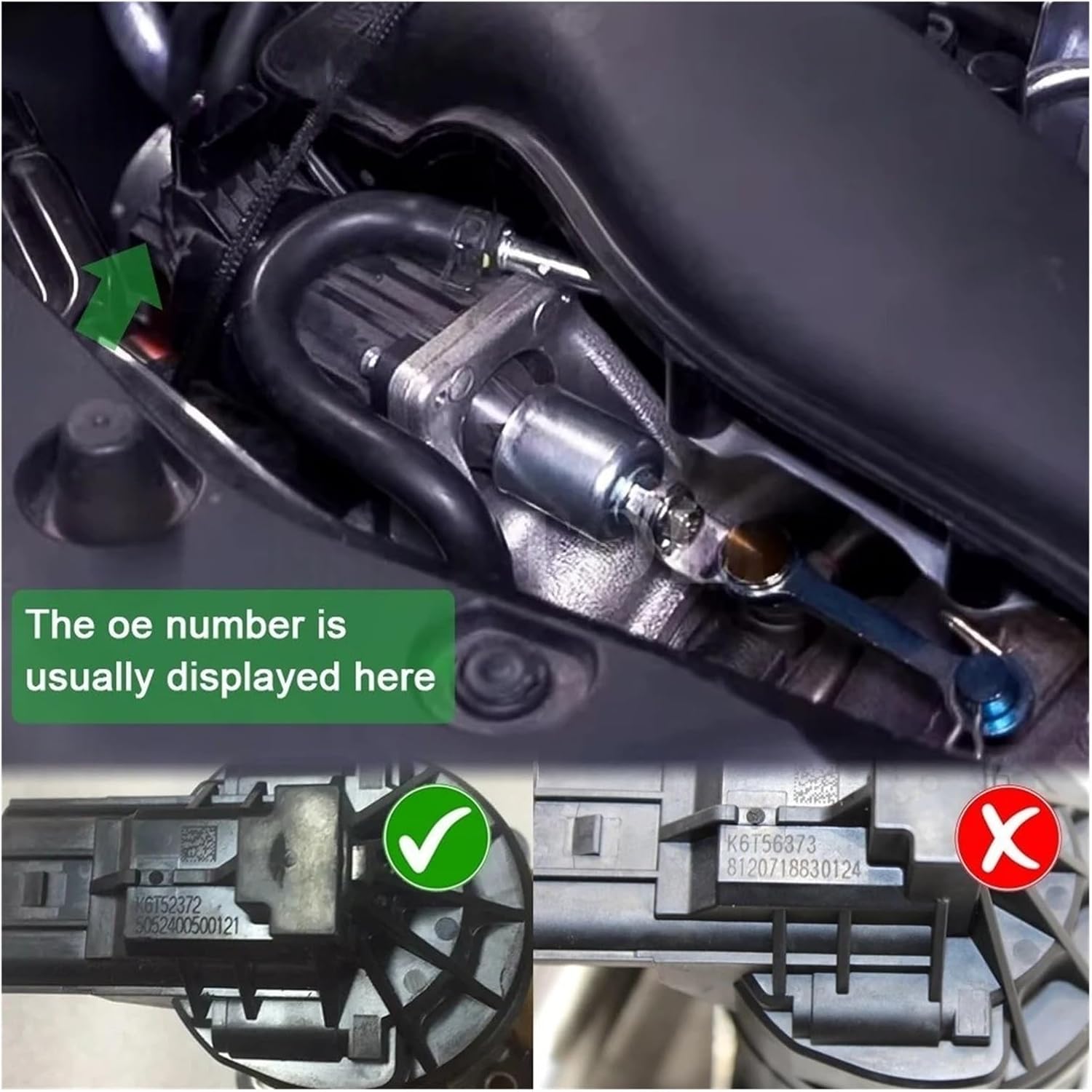 K6T52372 Car Electronic Turbo Wastegate Actuator Turbocharger Solenoid Valve 18900-5AA-A01 Compatible For Honda Civic Accord CR-V 2016-2019
