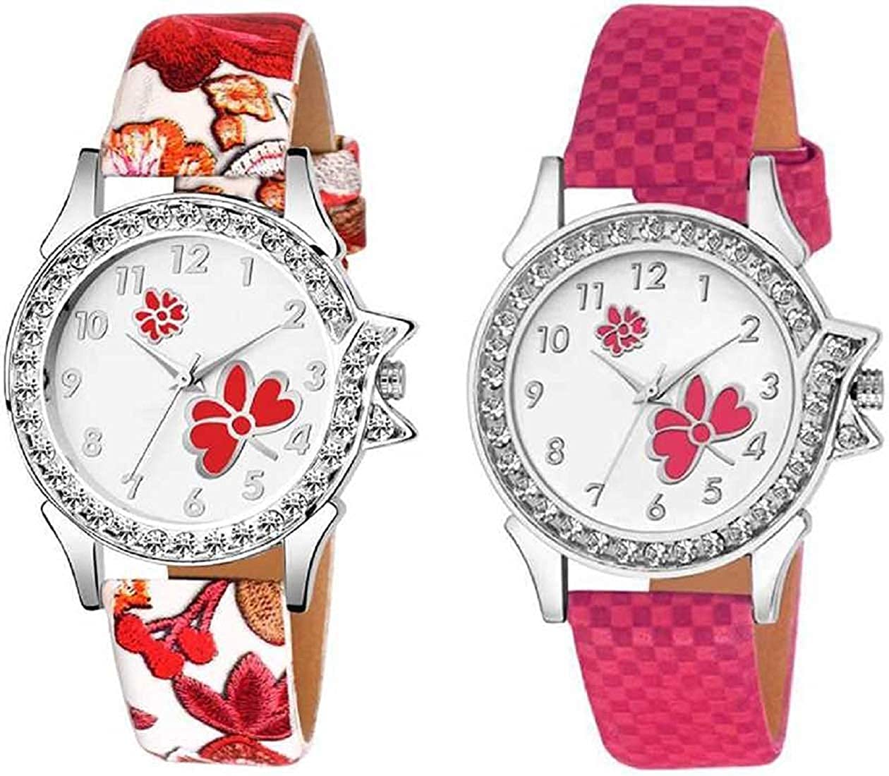 Watch City Watch for Girl and Female | Women | Ladies Analogue Multicolor Dial Womens Combo Watch, Gift for Girl Friends | Wife (Maroon & Multi) Pack of 2 (B09XBGJQB4) Amazon Price History, Amazon Price Tracker