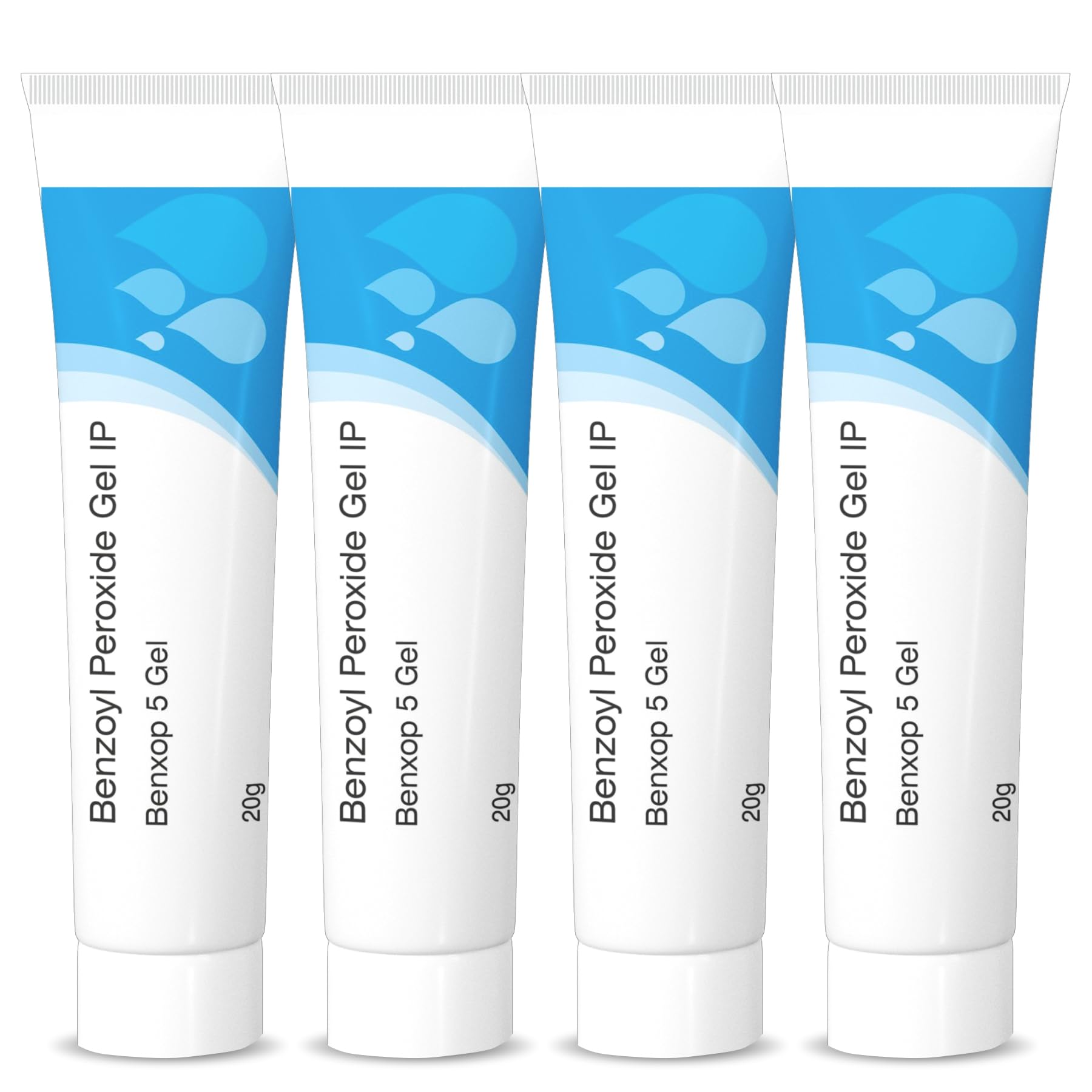 SALVE Benxop Benzoyl Peroxide 5% Cream 20gm (0.70 Fl Oz) (5% Gel (Pack of 4))