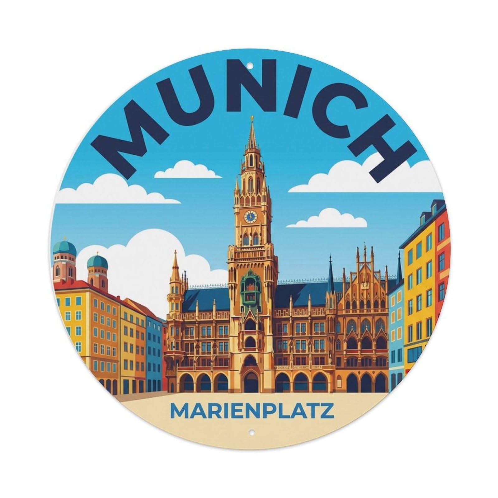 Metal Tin Sign Vintage Travel Germany Munich