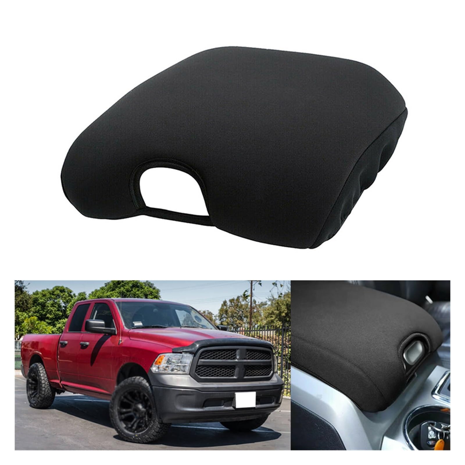 Armlehnen Auto Mittelkonsole Abdeckung Armlehne Pad Konsole Schwarz Abdeckung Trim Für Ram 1500 2500 3500 2010-2017 Auto Innen Zubehör
