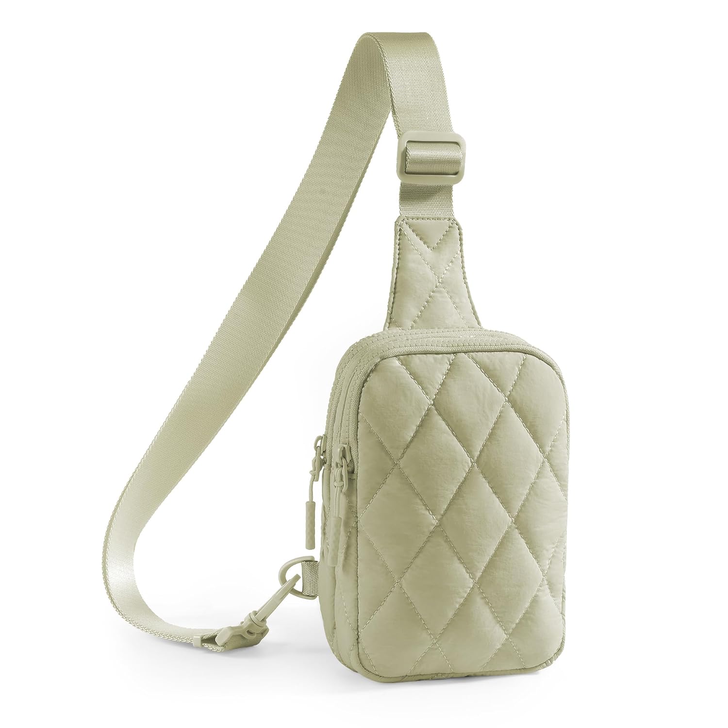 Quilted Puffer Sling Bag for Women Small Backpack Crossbody Chest Bag Fanny Packs Purses for Casual Traveling Hiking