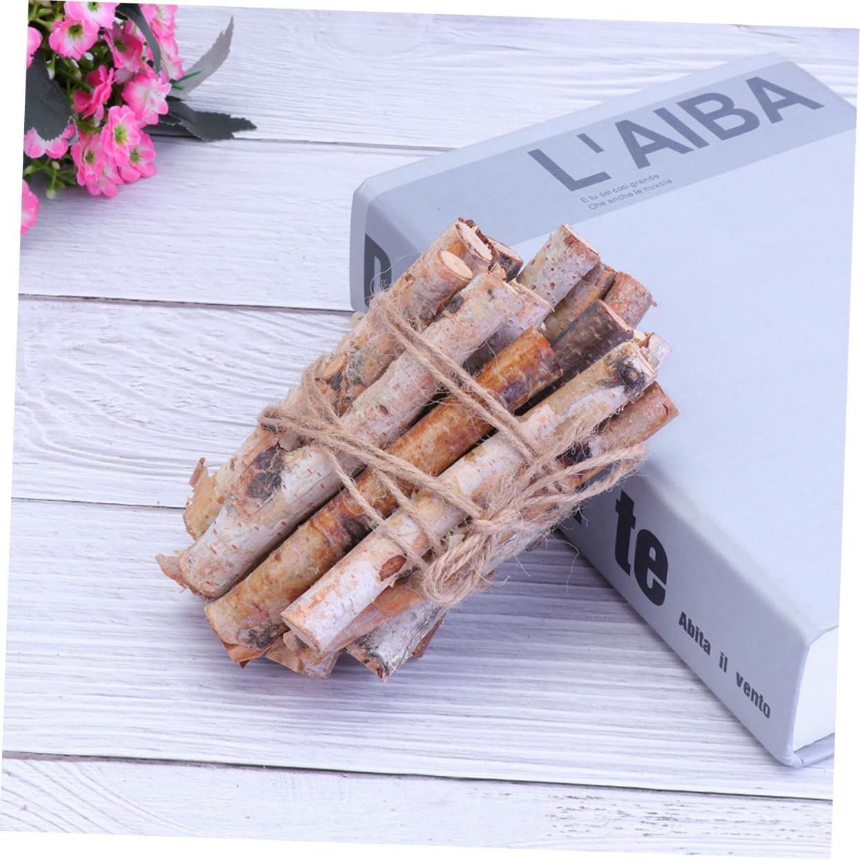 40pcs Birch Logs for Decorating Decorative Logs Dried Tree Branches Vase Decorations