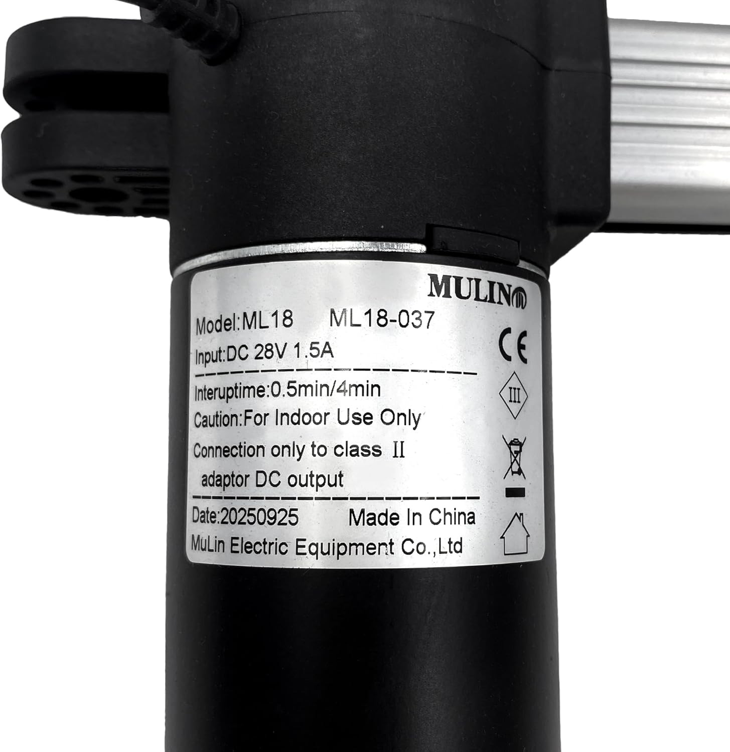 ML18 Motor Model ML18-037 Linear Actuator kit for Power Recliner Electric Sofa Lift Chair Couch Massage Seat Parts Replacement