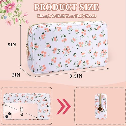 Nolon - Mini bolsa de maquillaje para mujeres y niñas, bonita bolsa de maquillaje preparada para cosméticos con cremallera, bolsa organizadora,