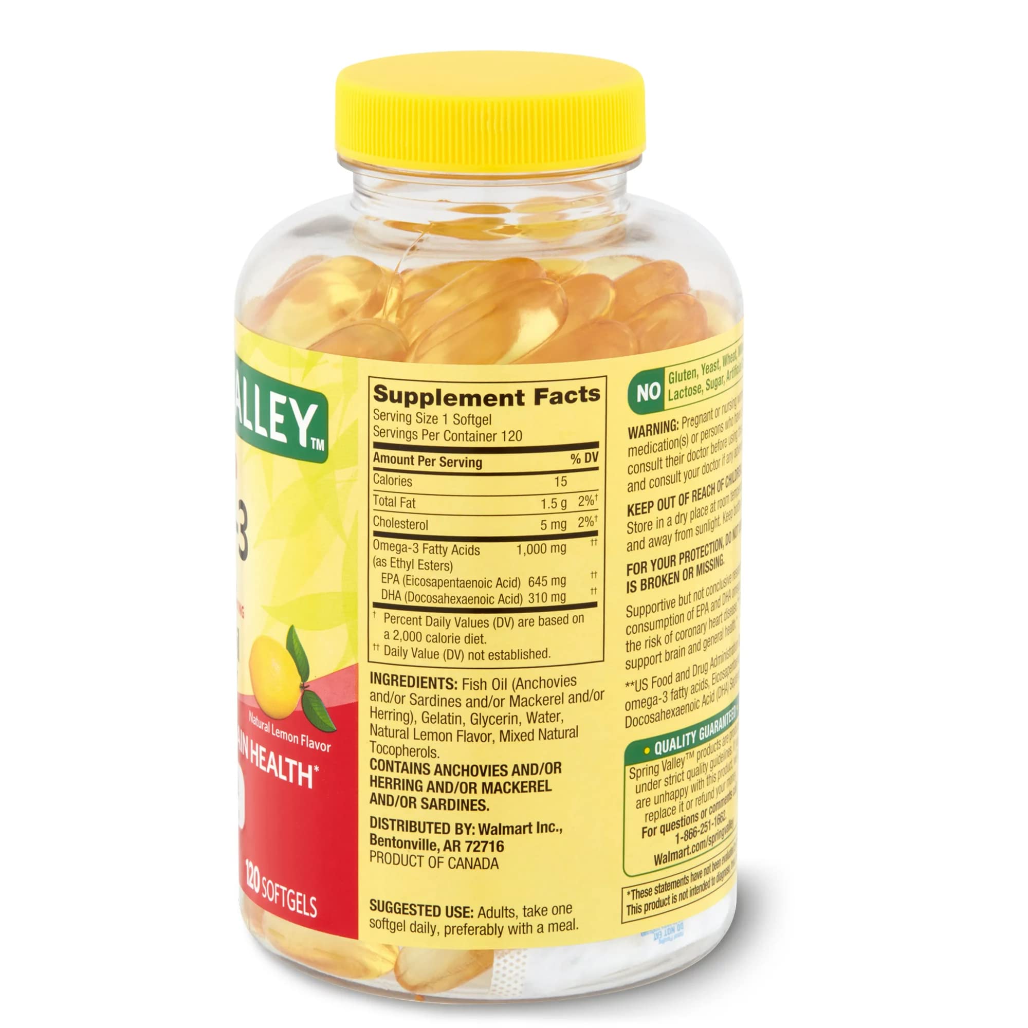 Omega-3 from Fish Oil Heart General & Brain Health Dietary Supplement Softgels, 1000 mg, 120 Count Bundle with Luall's 45 Diabetes Decoded — Amazon image 6