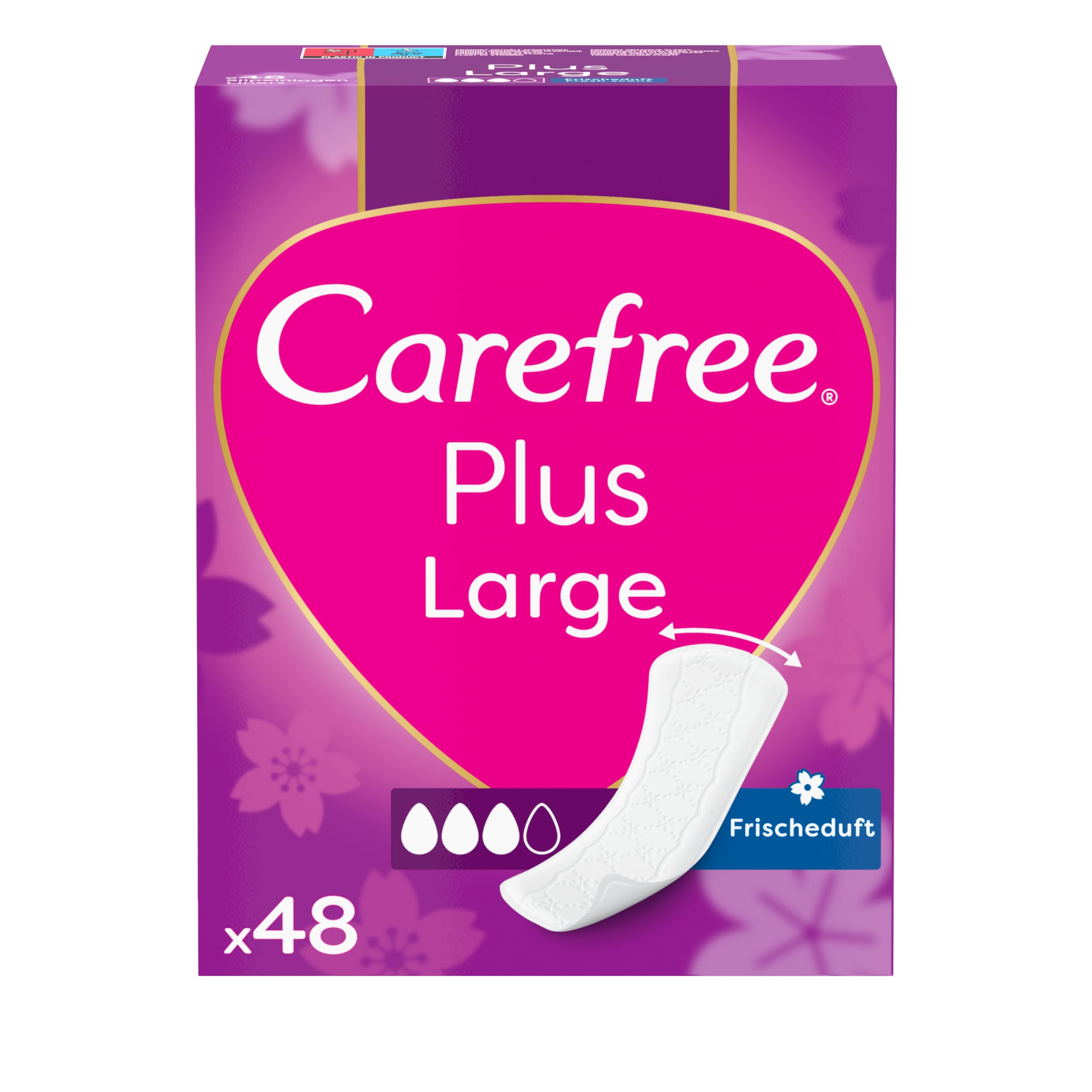 Carefree Plus Large Fresh Scent Pantyliners, X5 Packs = 230 Pantyliners