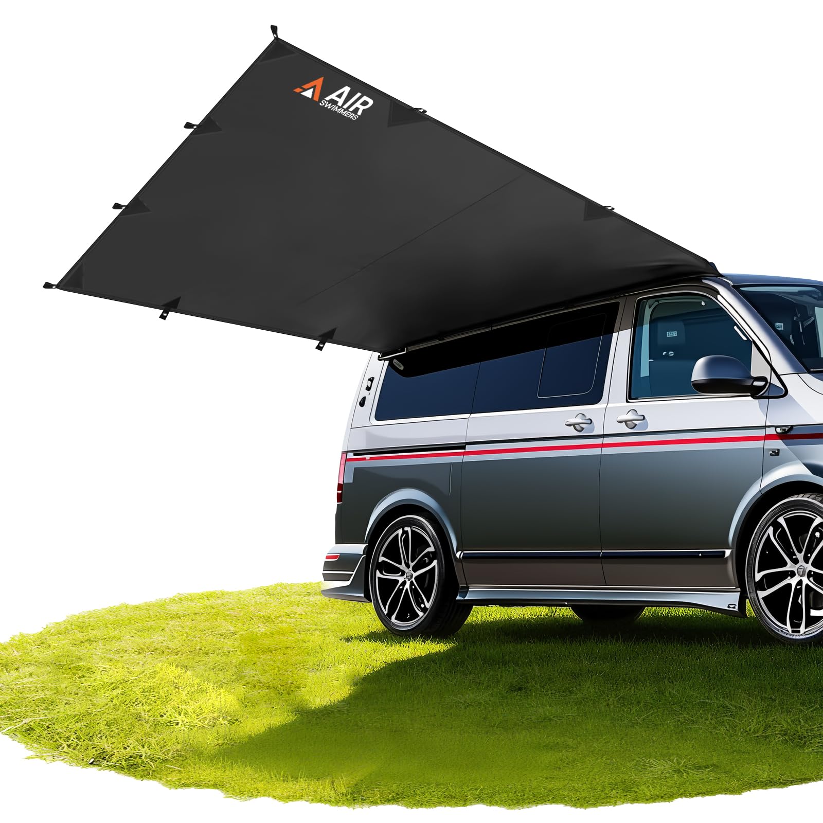 Markise, Sonnensegel mit Keder, Sonnensegel Wohnwagen, Kederschiene(4-6mm), V-w T4, T5, T6, Vorzelt Wohnwagen, Must Have für Camper, Ersatztuch Gibt 250 X250cm(grau)
