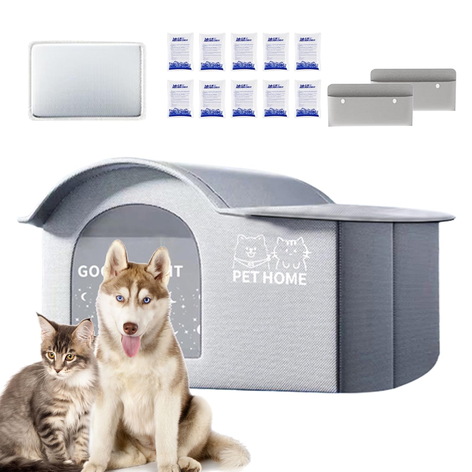 Lit cabane isolé pour chat extérieur portable contre chaud et froid