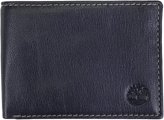 Timberland Men's RFID Blocking Genuine Leather Slim Passcase Wallet with Removable ID Pocket