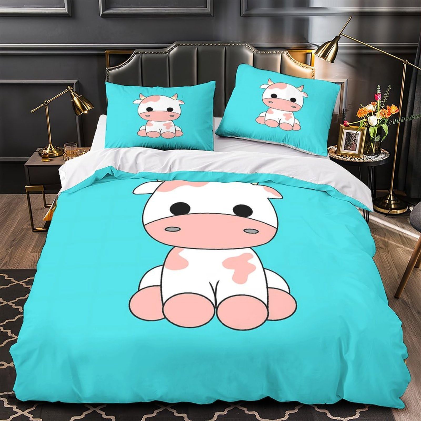 Parure de lit hypoallergique pour peau sensible en King