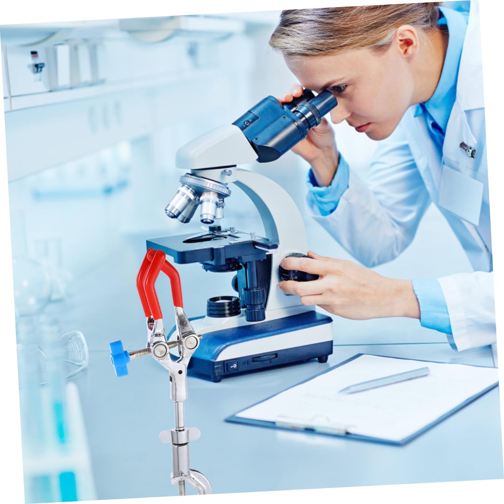 Zerodeko 3 Pezzi Pinza da Laboratorio Articolazioni per Tubo e Morsa con Rivestimento Antiscivolo per Sperimentali Stabilità e Sicurezza