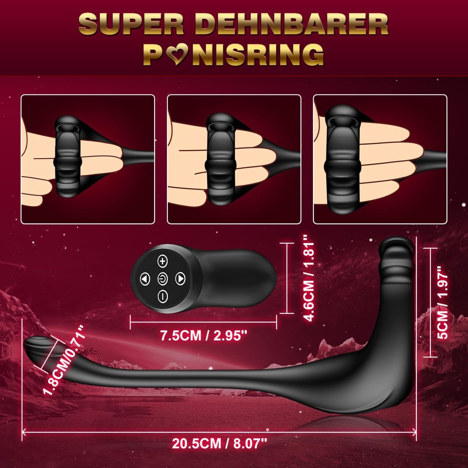 Stimulateur de prostate, accessoire érotique, 10 modes, masseur de prostate avec télécommande