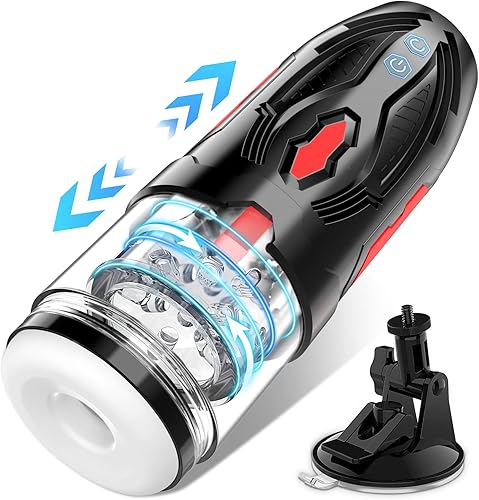 Masturbador masculino automático, juguete masturbador masculino con 7 empujadores y rotación, juguetes sexuales para adultos para hombres, manos