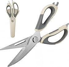 Tesoura de Cozinha Multiuso Resistente em Aço Inoxidável, com Suporte Magnético, 23 cm