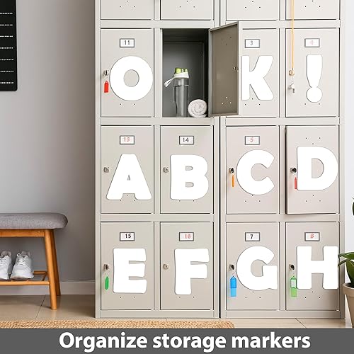 Vista 92 de Juego de 150 letras grandes de 6 pulgadas y puntuación, colorido alfabeto recortado para el aula para exhibir tablón de anuncios, escuela en casa