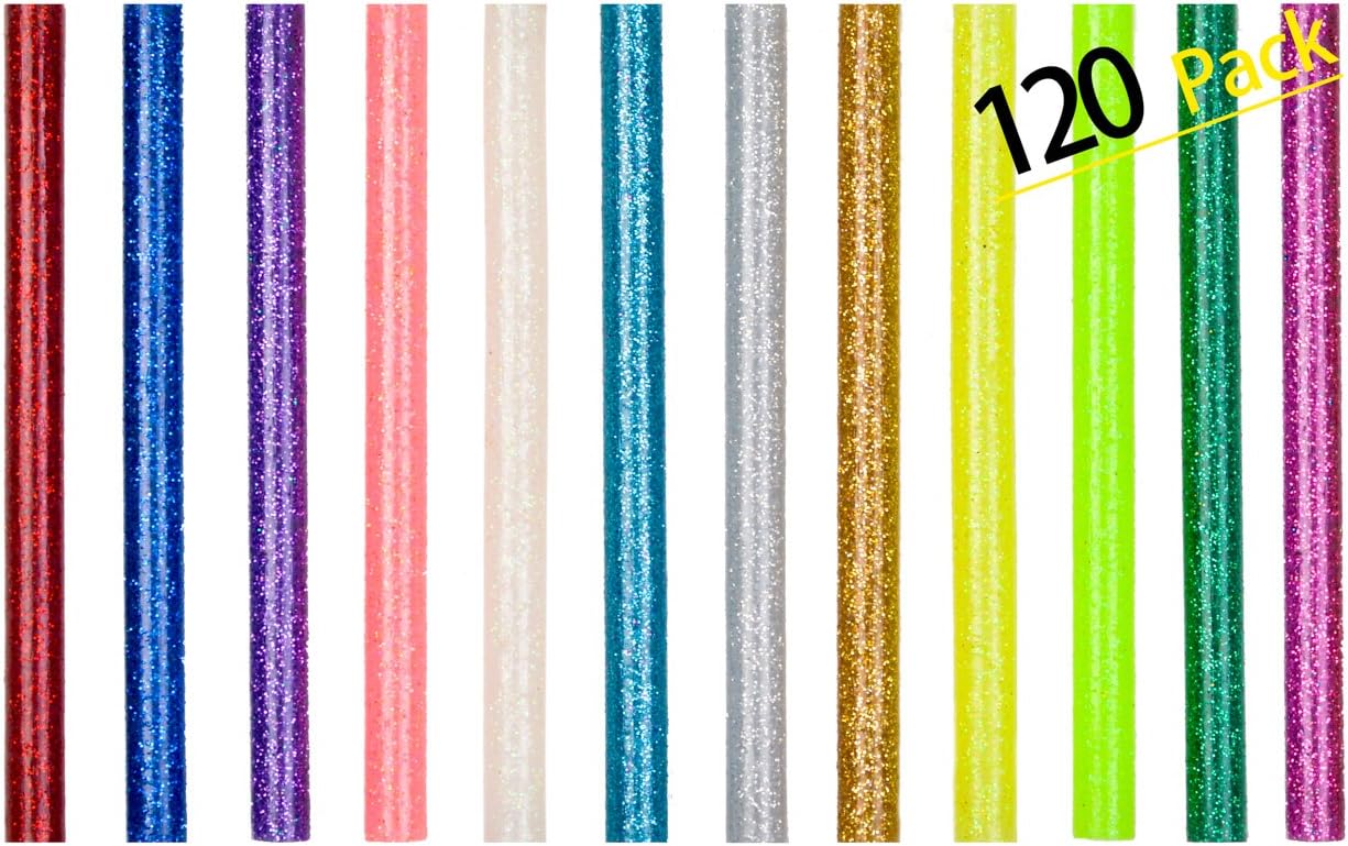 120 Pack Hot Melt Glue Sticks for Glue Gun DIY Art Craft 7mm