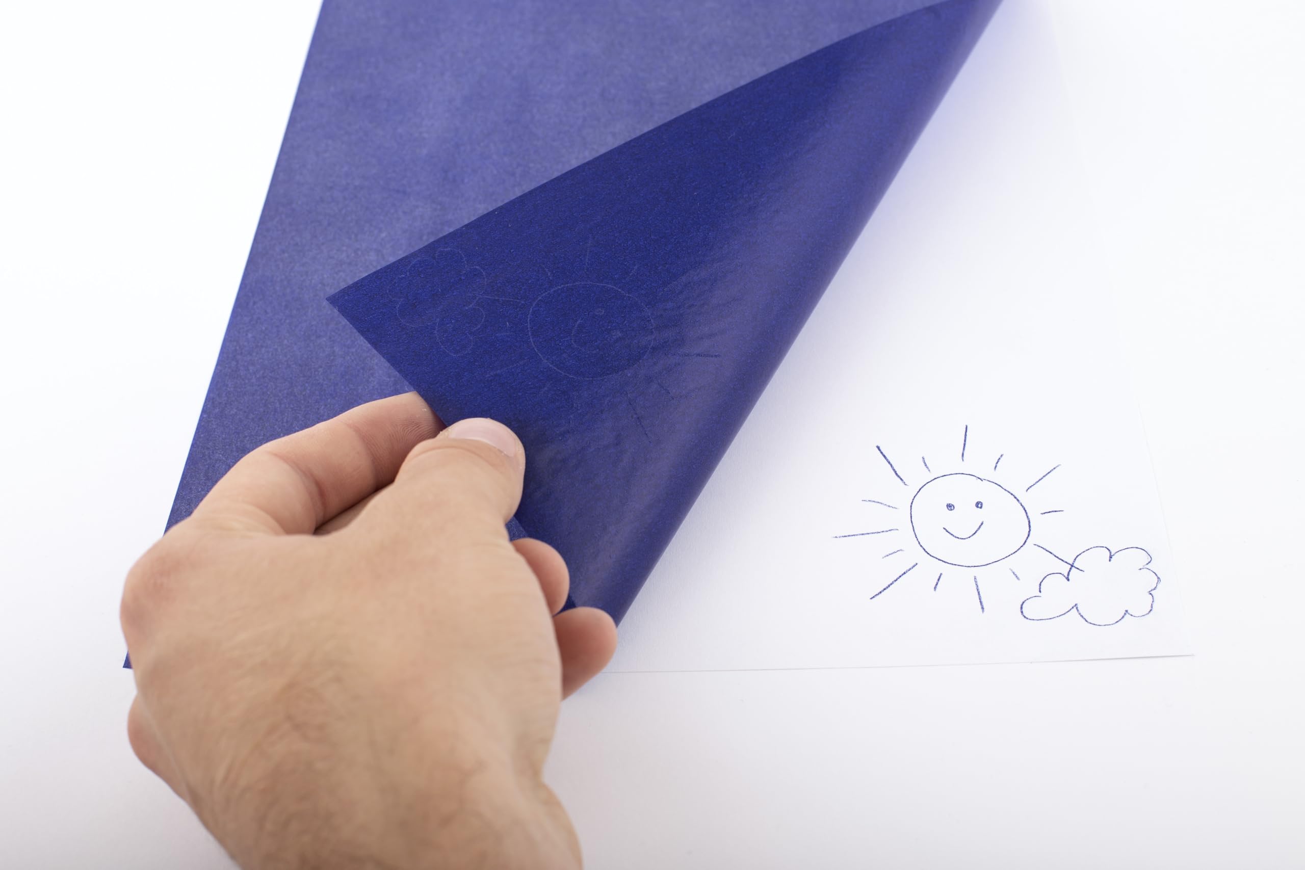 D.RECT Kohlepapier A4 Blau Violett Blaupapier 25 Blatt Handdurchschreibepapier AVR