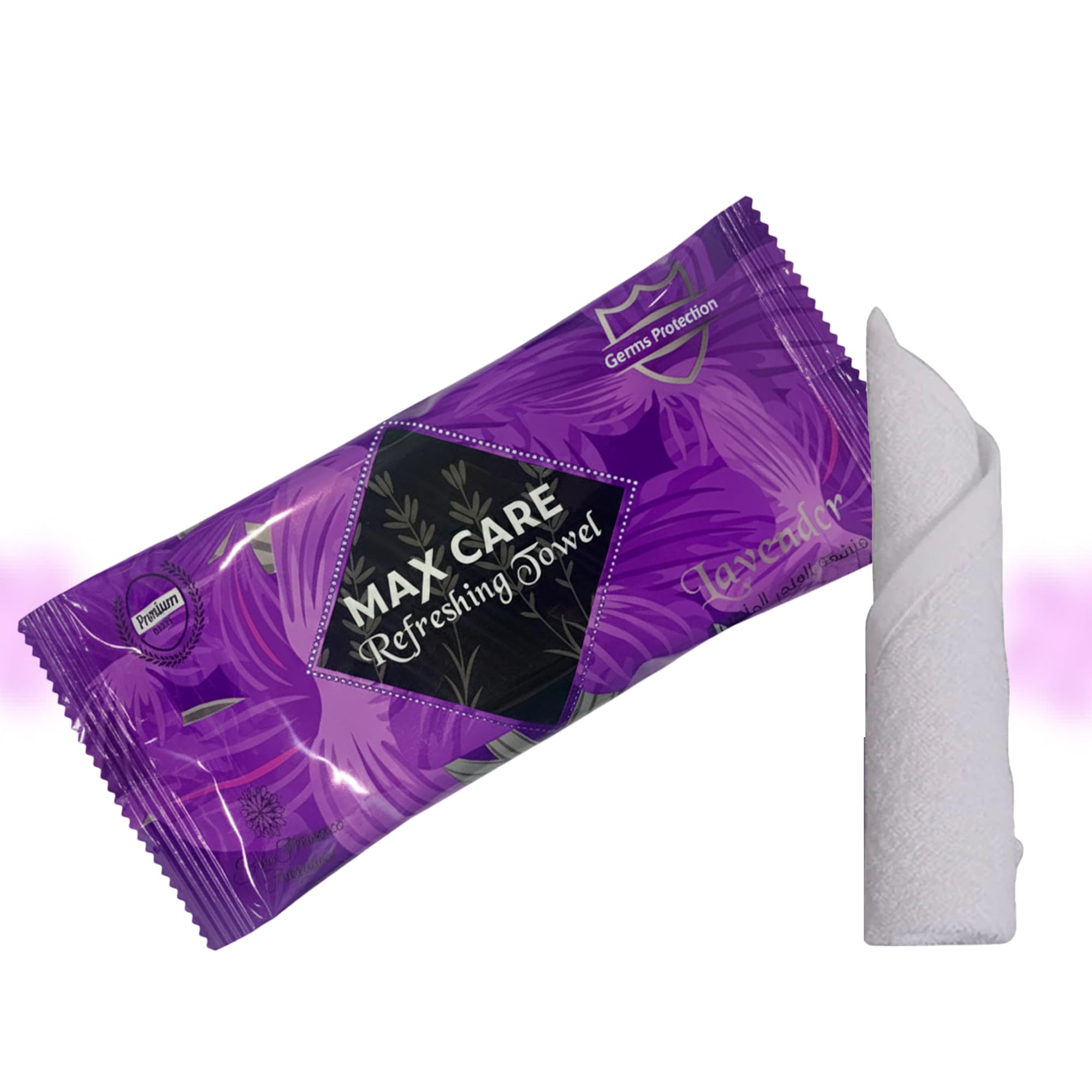 ORGANIC-COSMETIC Pack of 50 Lavender Refreshing Wipes – Disposable, Cooling & Makeup Remover Wipes for Gym & Salon Use