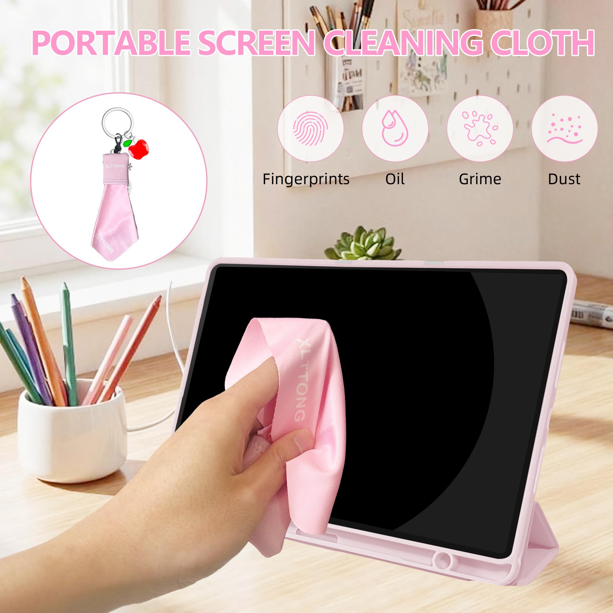 Custodia Antiurto In Silicone Per Lenovo Idea Tab 11 (2025) – Con Portapenne, Supporto Trifold E Panno Puliscischermo