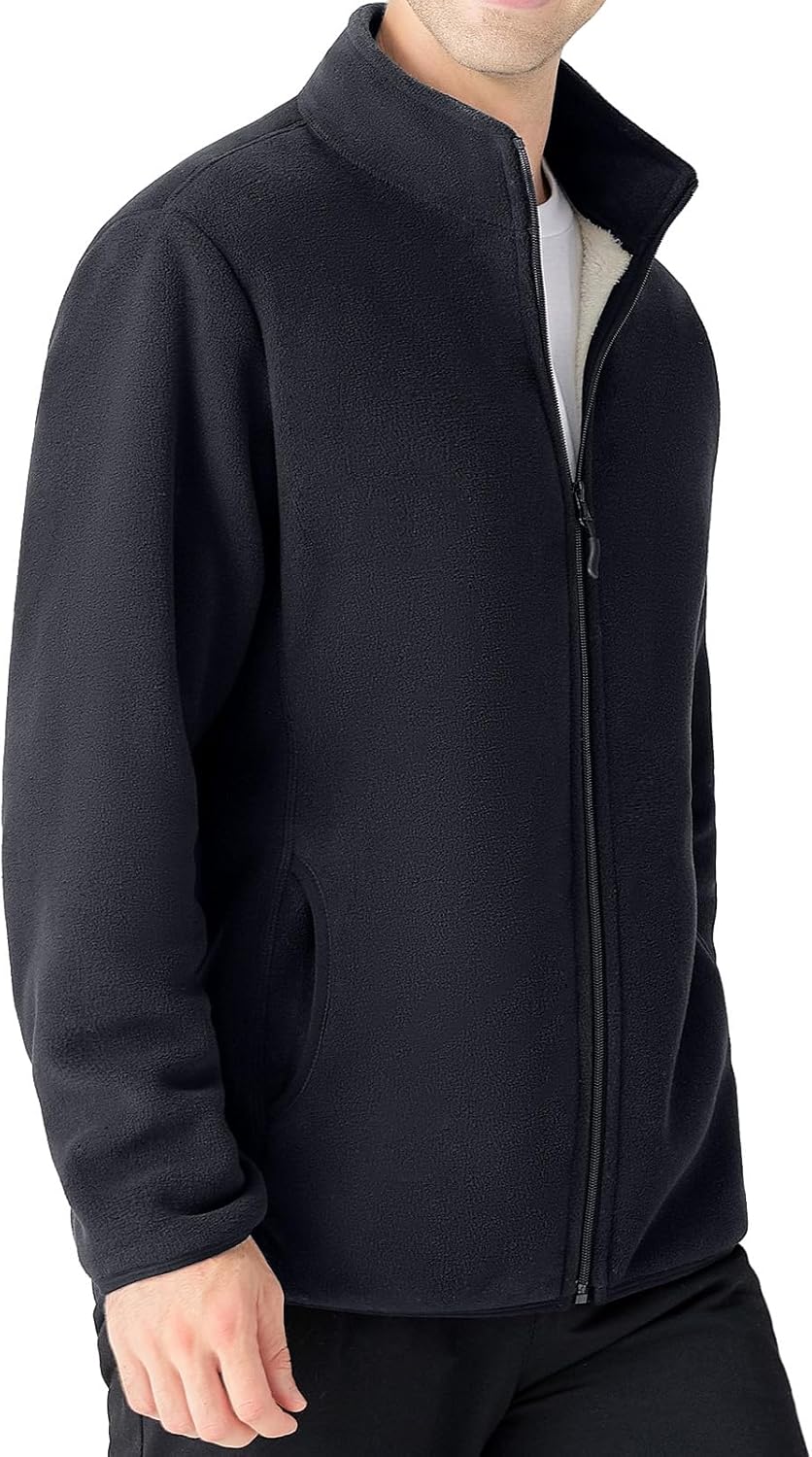 Mens Lightweight Fleece Jacket Outwear warm Coat spring autumn winter