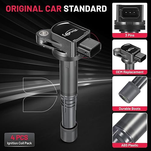 Vista 40 de BDFHYK Paquete de bobinas de encendido y bujías de iridio compatibles con Acura RSX Honda Accord Civic CR-V Element repuesto para UF583 UF311