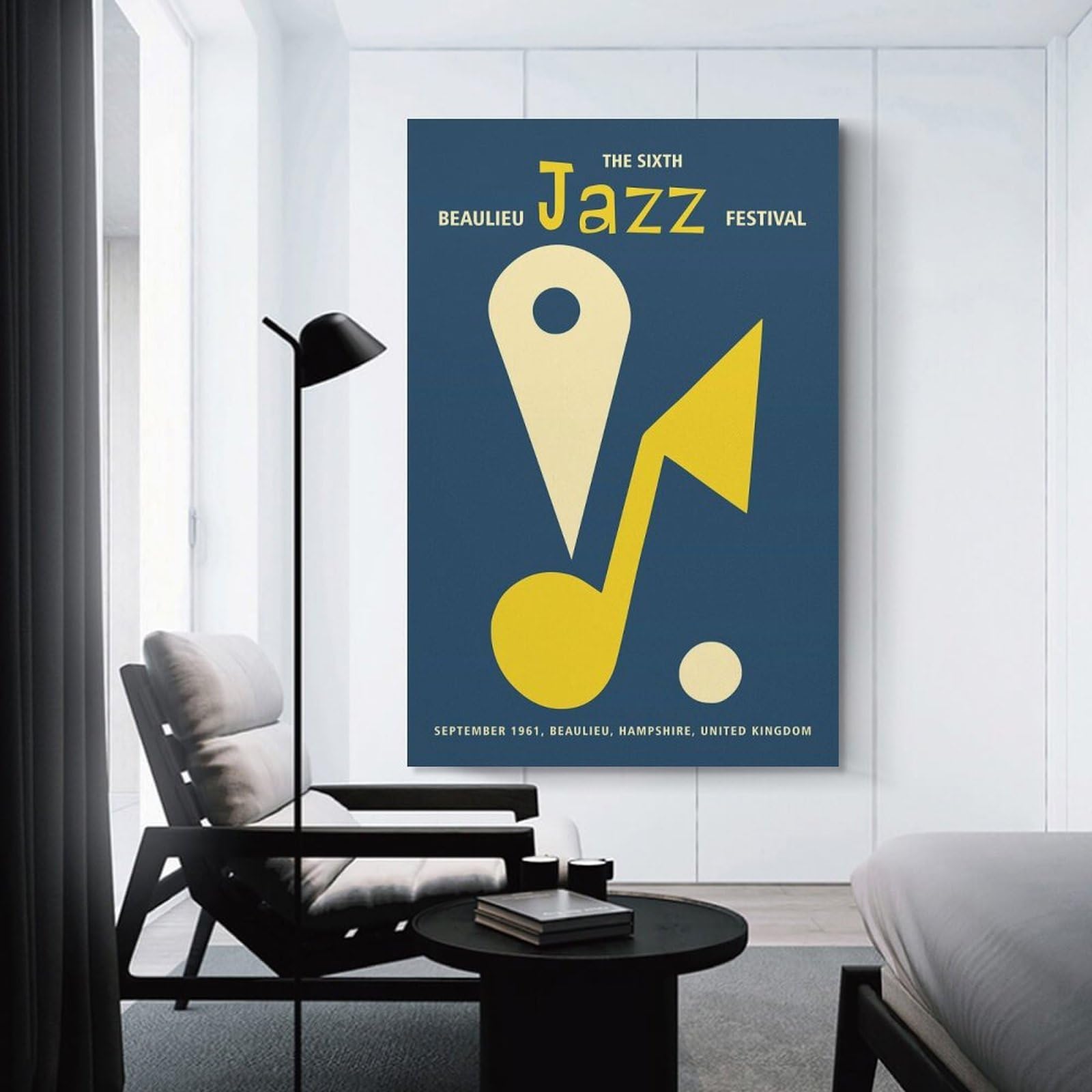 Junmoney Beaulieu Jazz Festival Canvas Wall Picture 24x36inch(60x90cm), for Picture Wall Styling in Lounge Or Bedroom, Decorative Artwork with Flexible Styling