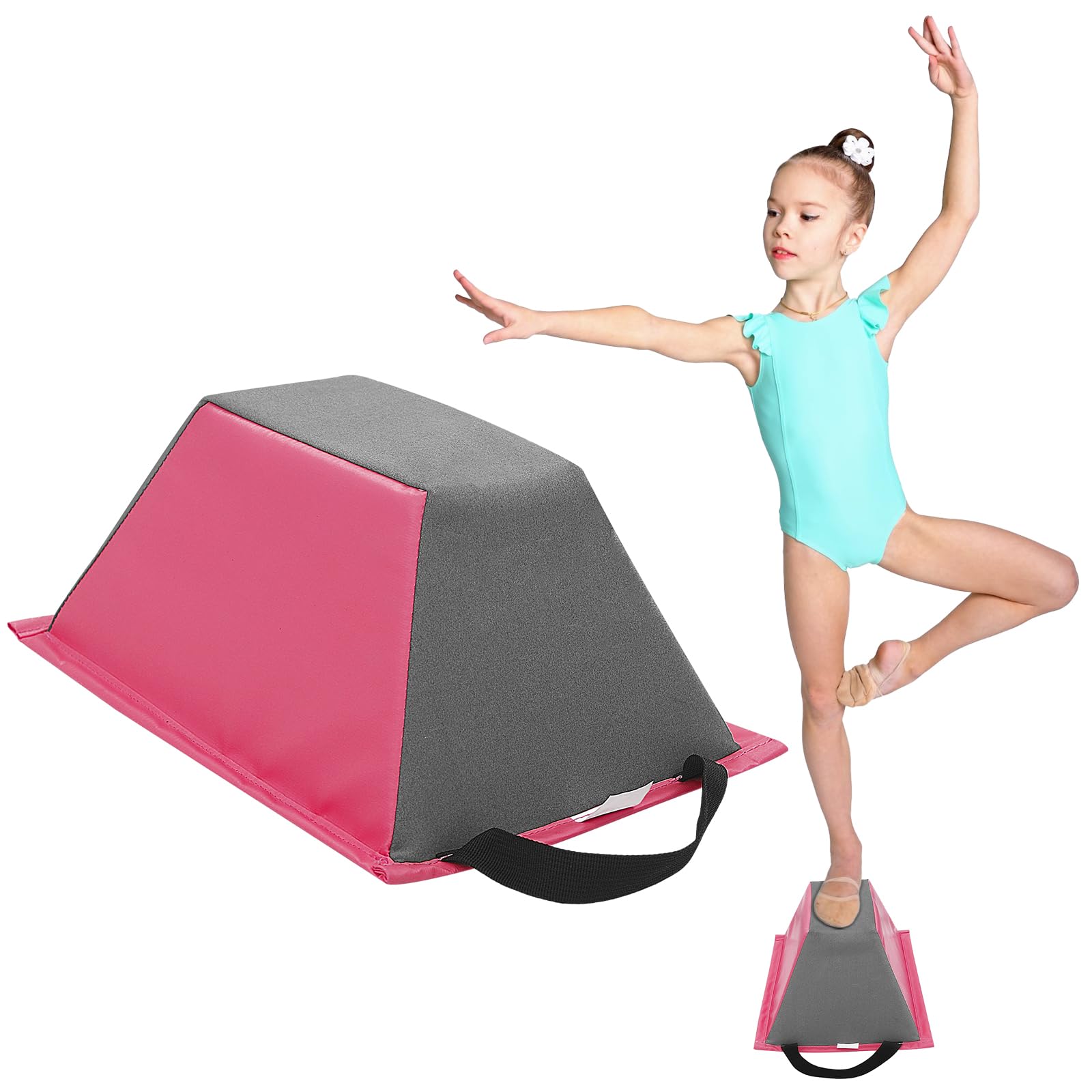 FINCOME Cheer Flyer Stand Stunt Stand, PU Non-Slip Flyer Stand Cheer for Promotion and Development of Flexibility, Core Strength and Conditioning in