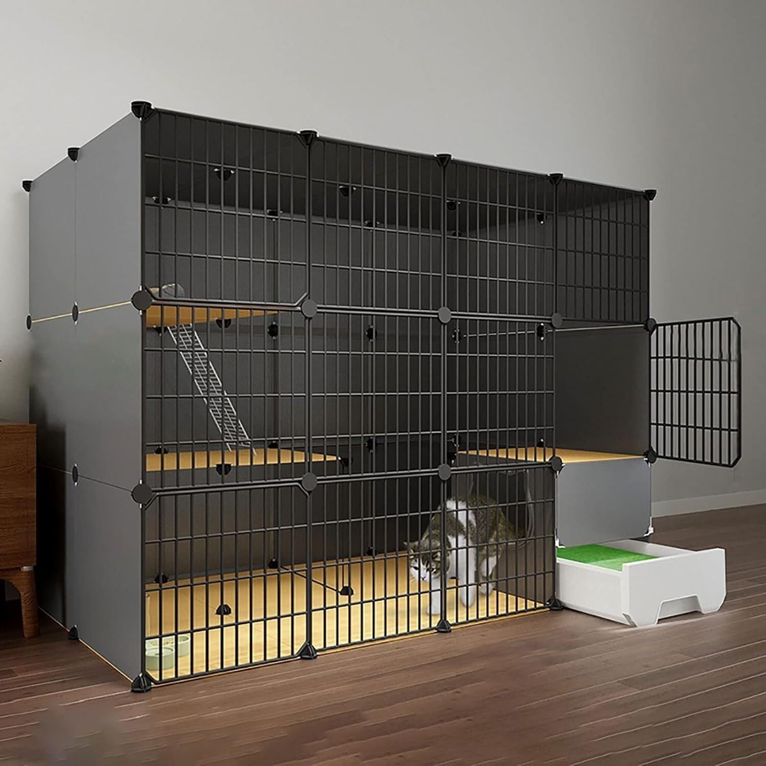 Gabbia for Gatti: Piccola, in Metallo e Staccabile(147X95X109CM)