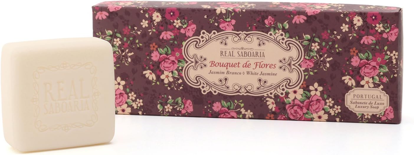 Real Sabo Aria (Real Saboaria) Soap 3 pieces set bouquet di Flores