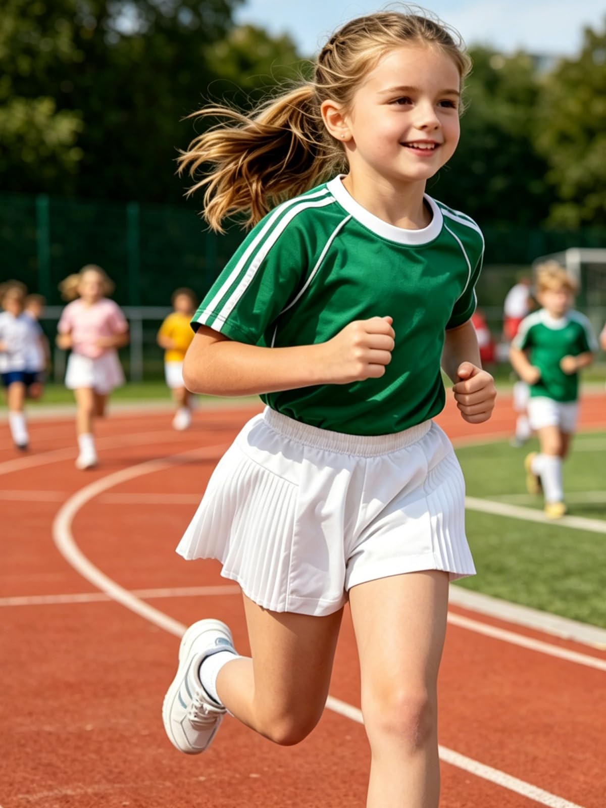 Pantalones Cortos de Mariposa para Niñas con Bolsillos 2 en 1 Falda Pantalón para Correr Tenis 3-15 años