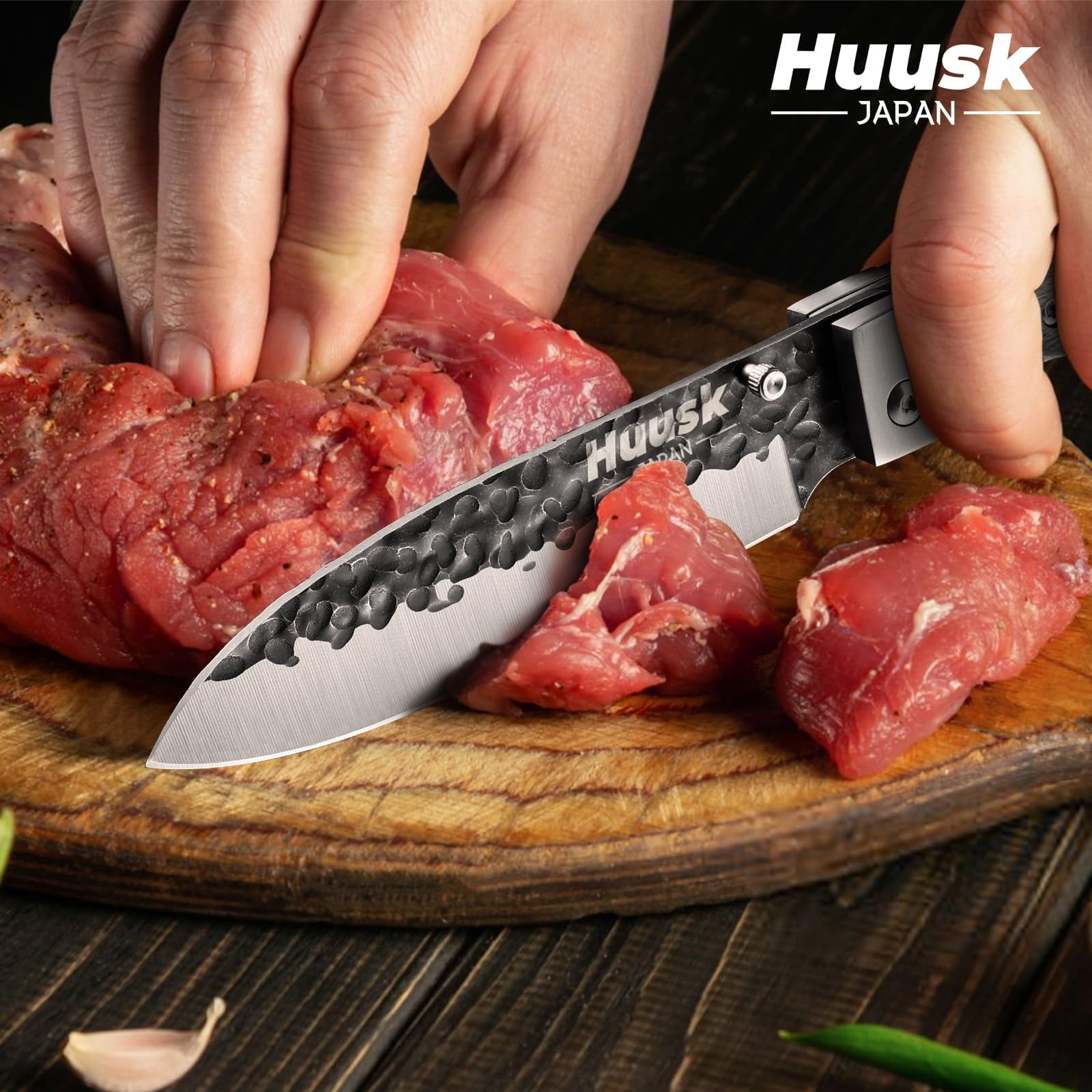 Huusk Japanese Folding Santoku Knife - Pocket Chef Knife — Amazon image 2