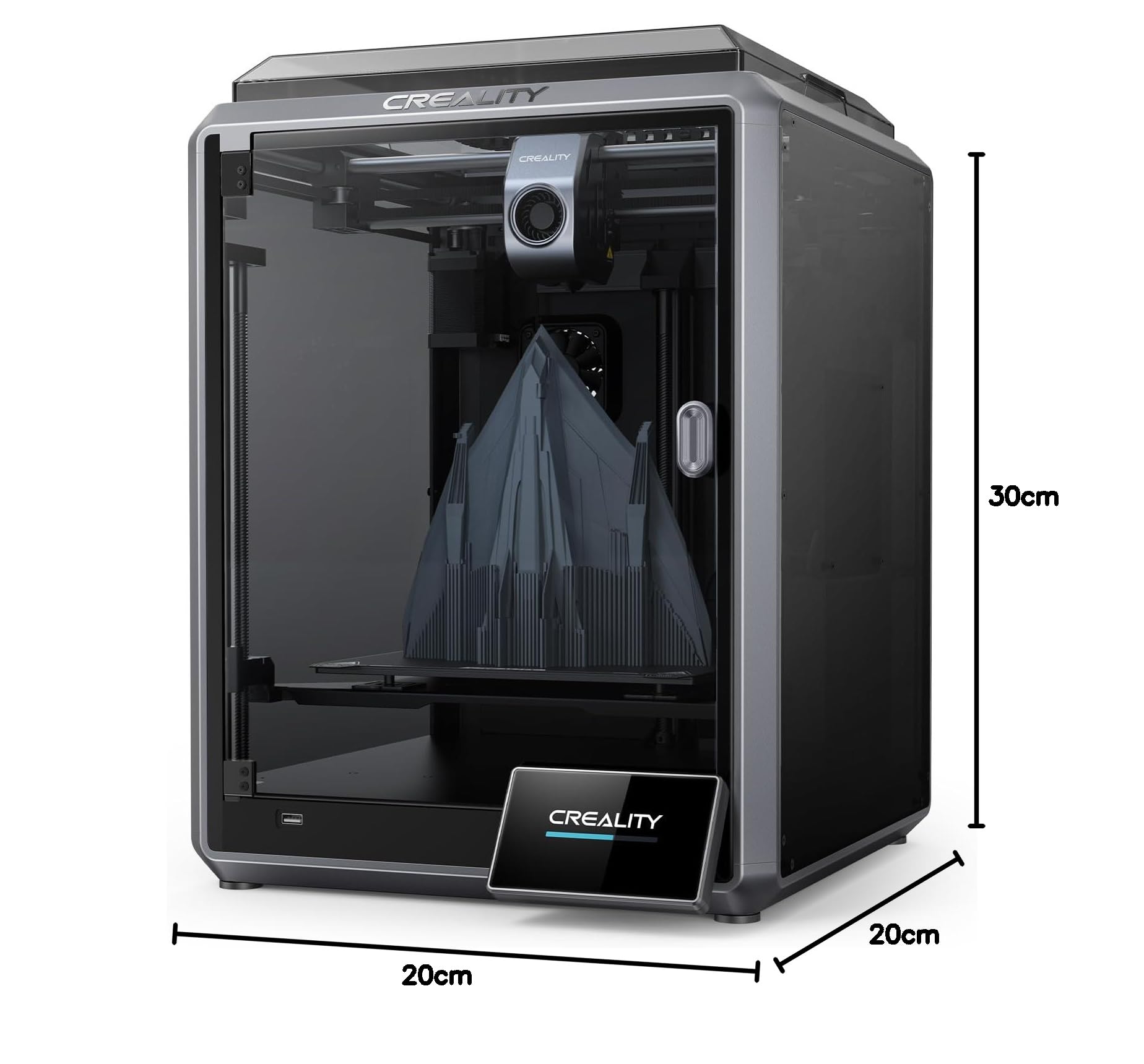 Creality K1 3D-Drucker, 2024 Red Dot Awards, 600mm/s, Verbesserte 0,1 mm Glatte Details, automatische Nivellierung, Dual-Fan-Kühler für Anfänger, Unternehmen, Heimwerken, Bildung