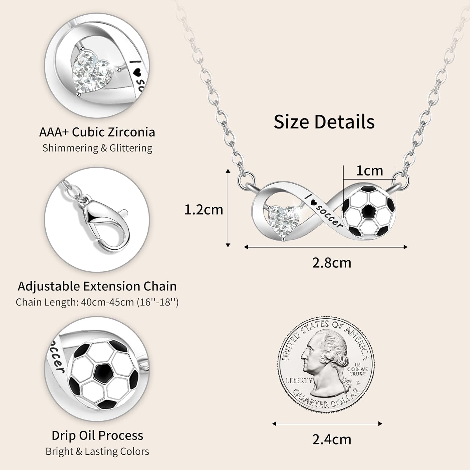 Silver Sport Necklace, Soccer Necklace Softball Gifts Volleyball Accessories Sport Jewelry for Daughter Fans Teammates as Sport Easter Basket Stuffers Senior Night Gifts - Image 6