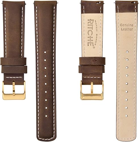 Miniatura 5 de Ritche - Correas de reloj de cuero de liberación rápida para regalo de Navidad, correas de reloj genuinas para hombres y mujeres, 0.7, 0.79, 0.83,