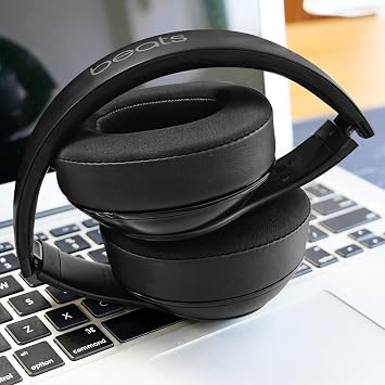 GEVO Beats Studio 2/Studio 3 için Soğutma Jeli Yedek Kulak Pedleri, Kablolu ve Kablosuz Kulaklıklar, Yüksek Yoğunluklu Gürültü Yalıtım Köpüğü ile Kulak Pedleri Minderi, Siyah