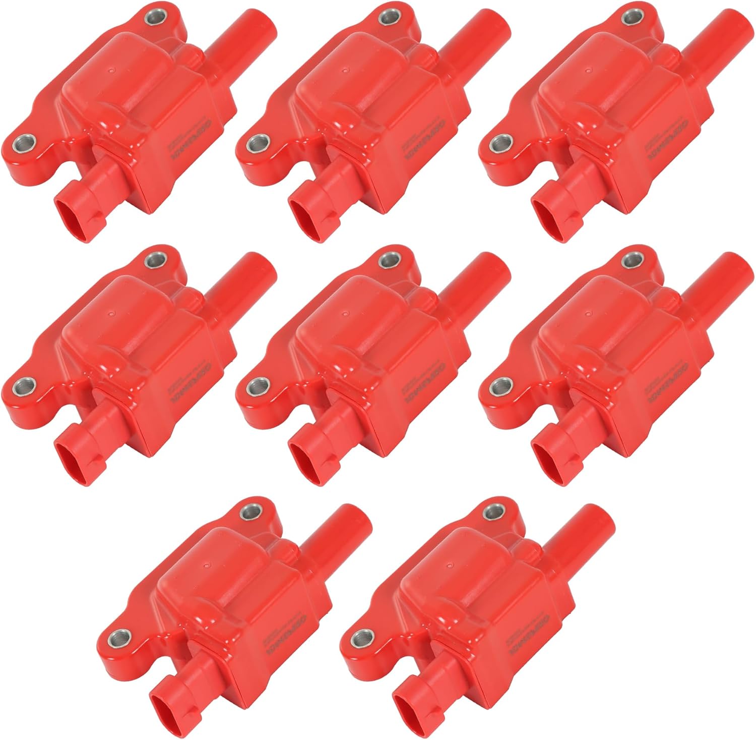 Ignition Coil Pack 12611424 Set of 8 Red Replacement For Chevy GMC Cadillac CTS Escalade Express 1500 2500 3500 4500 Replace UF-413, 12619161, 12570616, 12563863, 8125706160, 33-1192, D510C