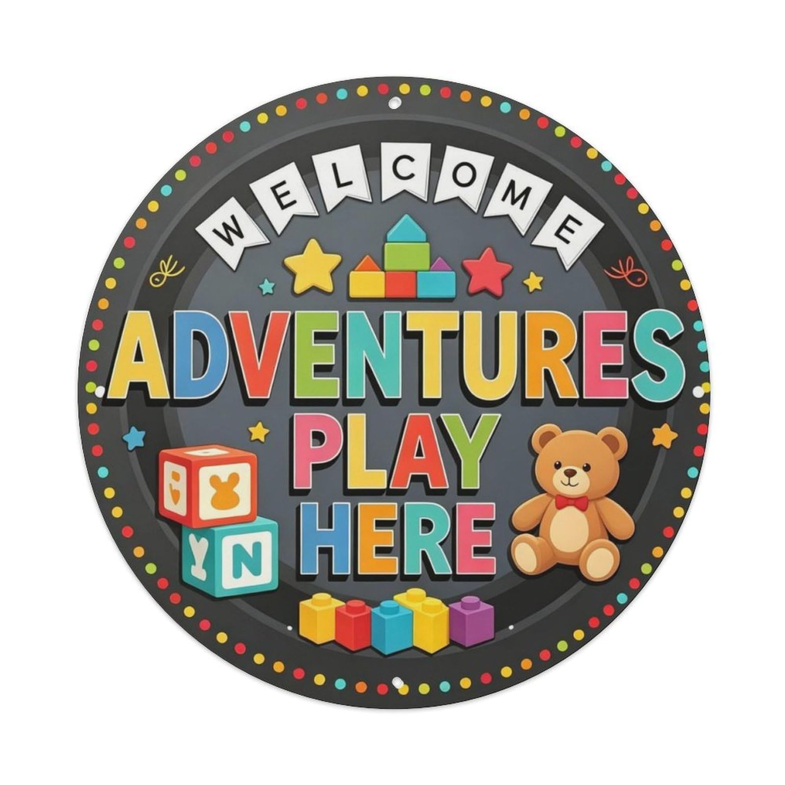 Kids Playroom Adventure Metal Tin Sign Plaque