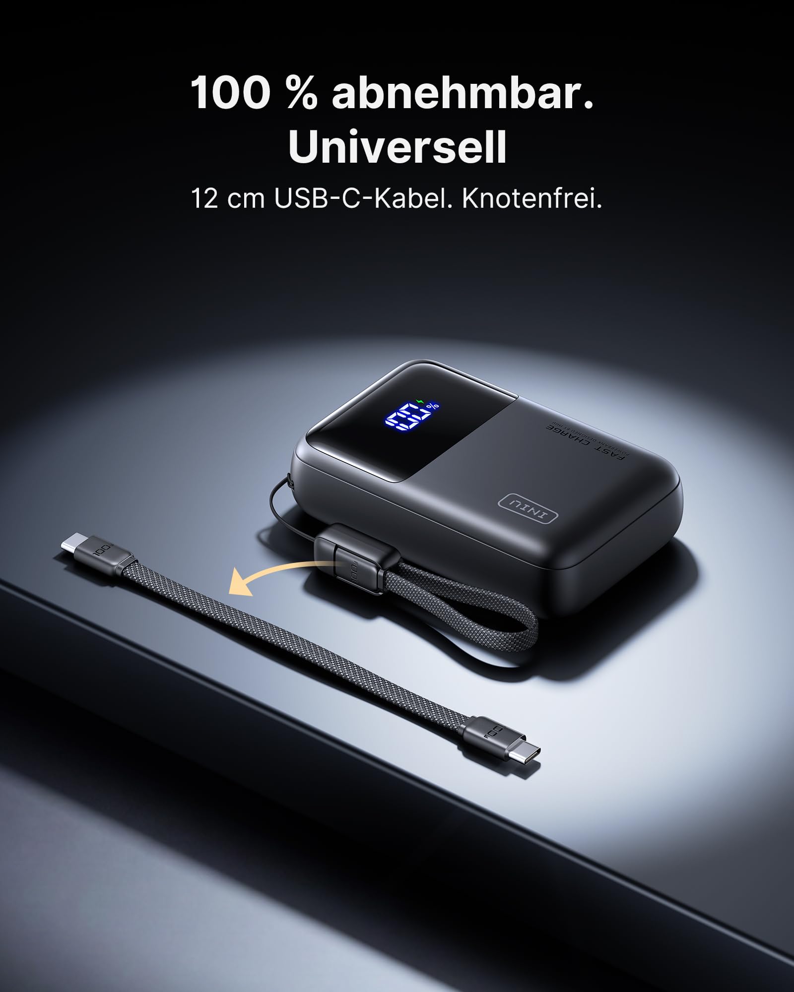 INIU 65W Schnellladung Laptop Powerbank, Small 20000mAh Externe Handyakkus | Flugzeug Geeignet, Reise-Essential, Externe Handyakkus für MacBook, Laptop, Steam Deck, iPhone 17 16, Samsung S26, iPad uvm