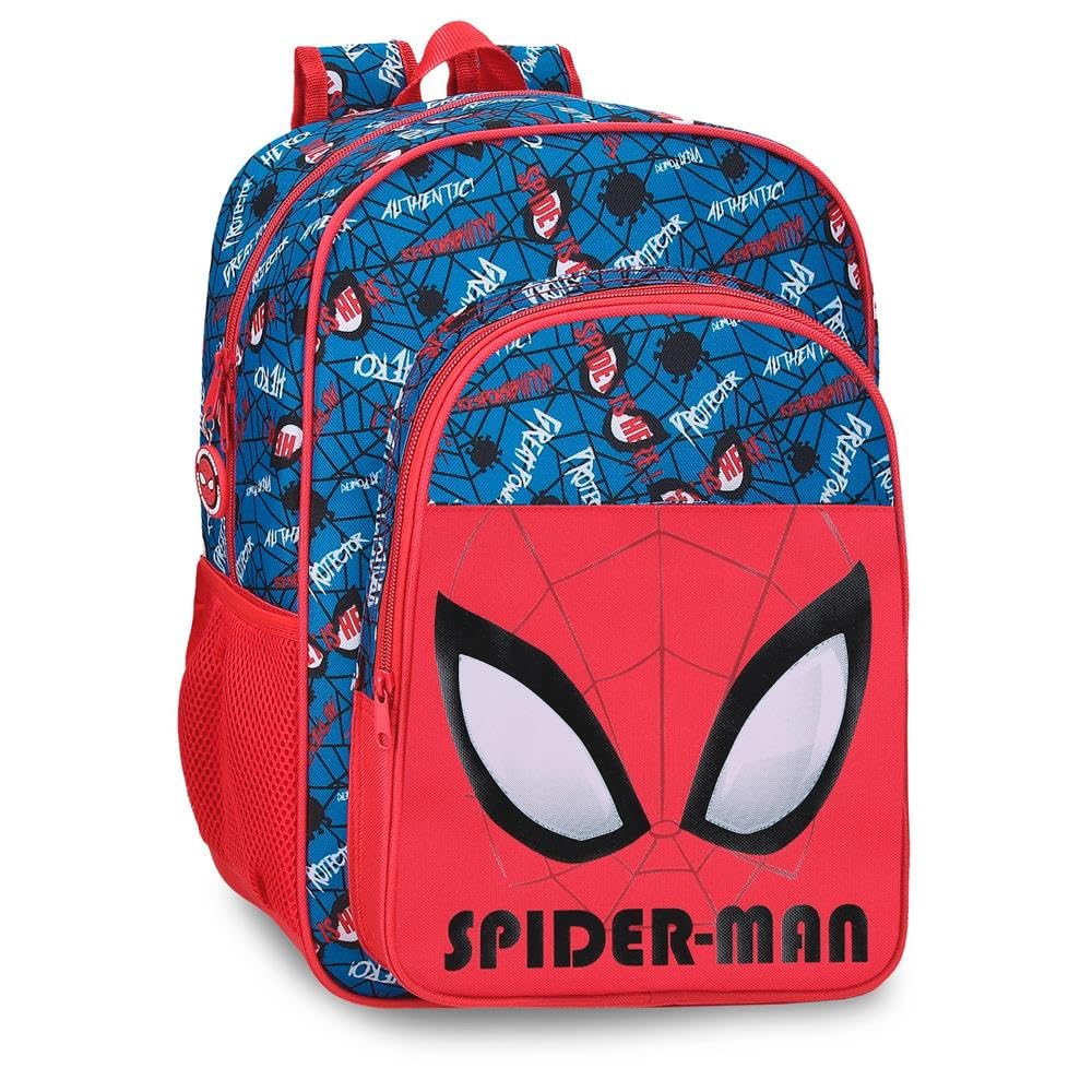 Marvel Joumma Spiderman Authentic School Backpack Adaptable to Cart Red 30x40x13cm Polyester 15.6L, red, School Backpack Adaptable to Trolley