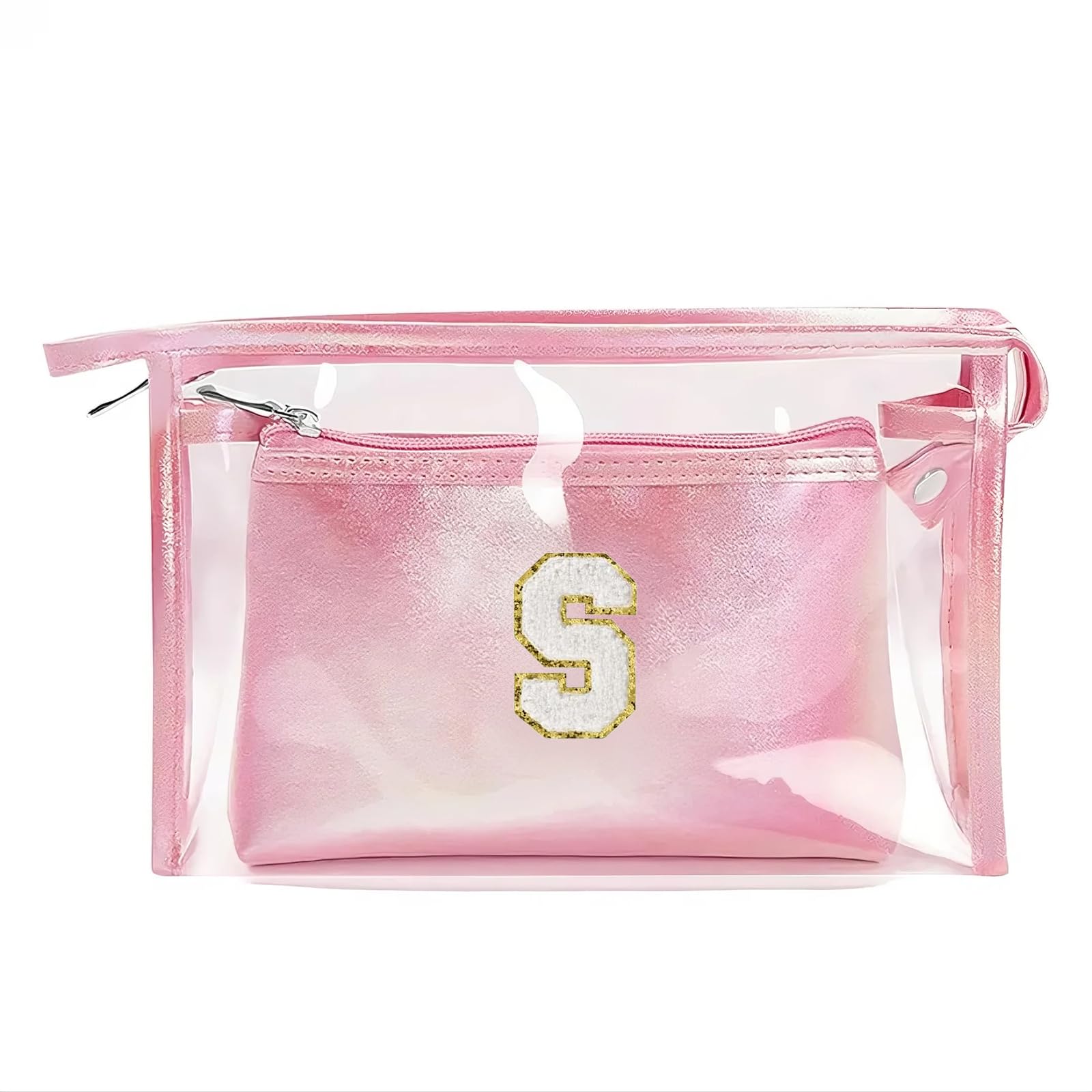 Transparent Kosmetiktasche, Damen Make-up-Tasche, Reise Wasserfeste Kulturbeutel, Durchsichtige Kosmetiktasche für Reisen und Alltag, Geburtstagsgeschenk für Mädchen Teenager Damen Lehrerin Schwester