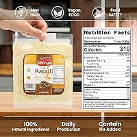 Vista 2 de BISVUA Kataifi secado prémium de 3.5 onzas (3.53 oz) - Masa crujiente de fillo triturada para kunafa casera, Knafeh con crema de pistacho y barra