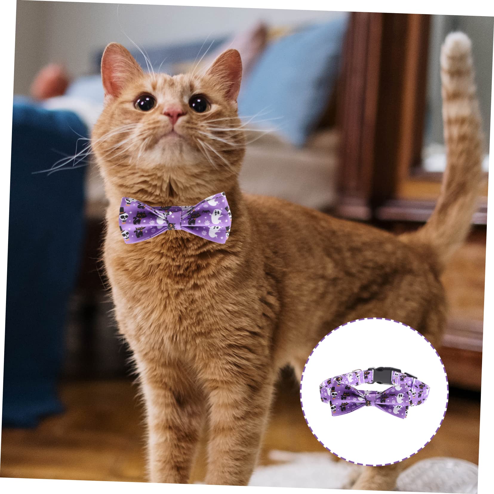 Supvox 5stücke Halloween Katzenhalsband Mit Schleife Verstellbares Und Bequemes Haustierhalsband Für Feiern Und Für Hunde Und Katzen