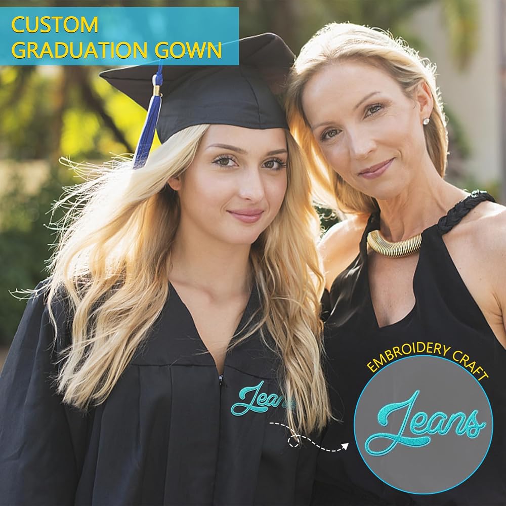 Amazon.com: Personalized Graduation Cap and Gown - Custom Unisex  Kindergarten Preschool Kids High School Masters Doctoral College Graduation  Cap and Gown: Clothing, Shoes & Jewelry