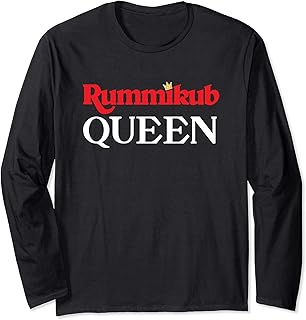 Rummikub Queen Logo With Royal Crown Manga Larga