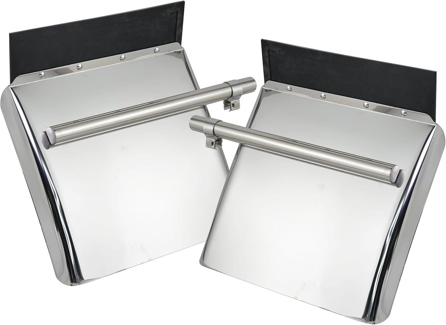 Stainless Steel Quarter Fender Set (24"x24"),Semi Truck,in pair. With mounting tube.