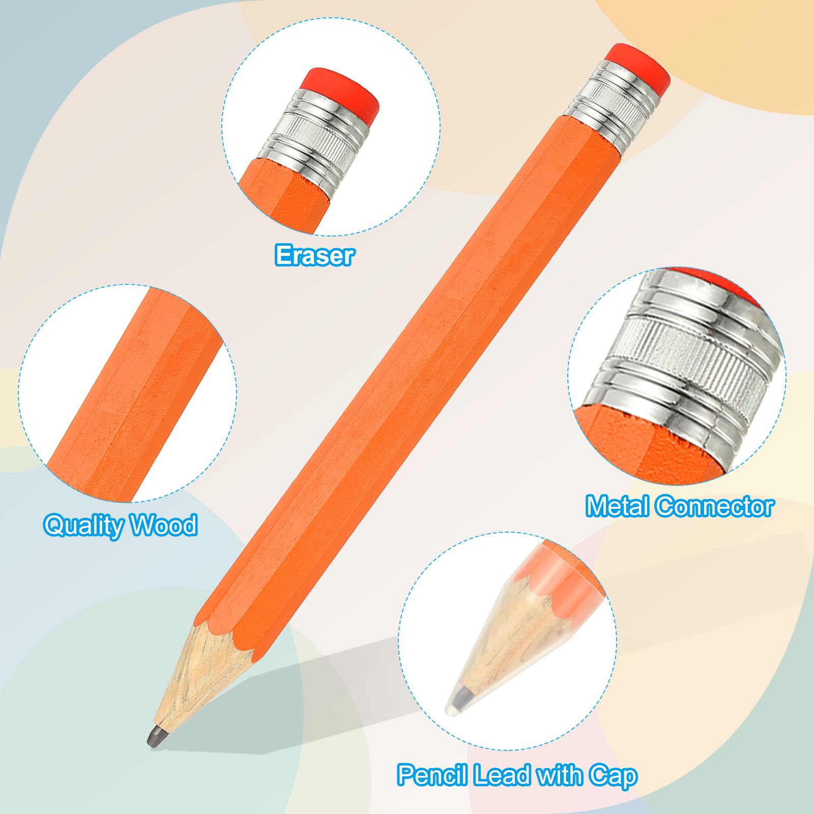 PATIKIL 2 Pcs Wooden Giant Pencil - Image 3
