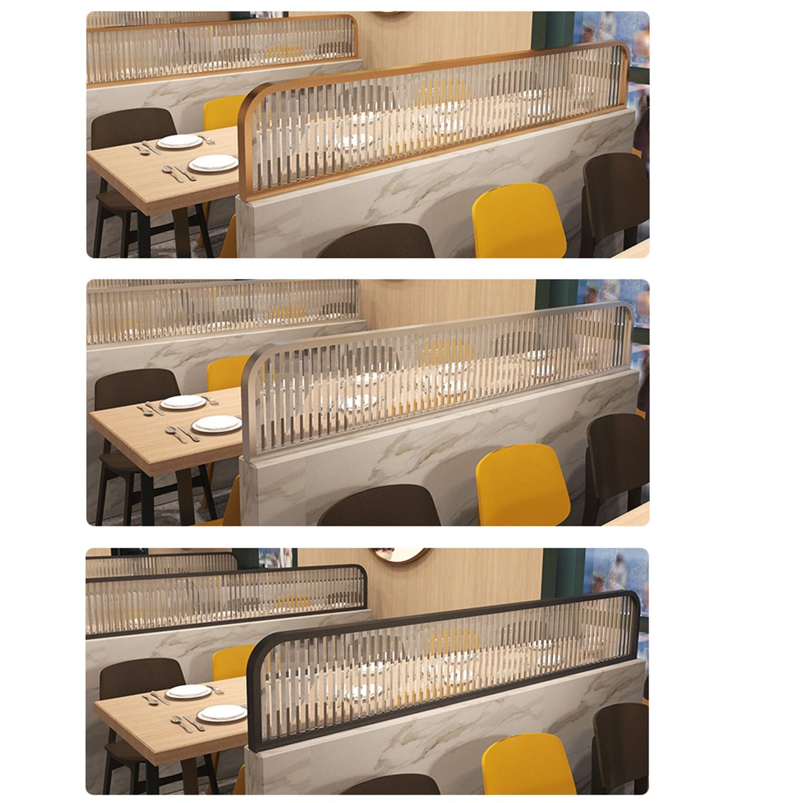 Genérico Mampara acústica para escritorios, mampara de privacidad para Interiores, Ideal para oficinas, restaurantes y hoteles (Negro, 120 x 30 cm)