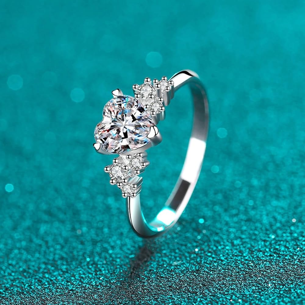 Amazon.com: 925 Sterling Silver Engagement Rings for Women